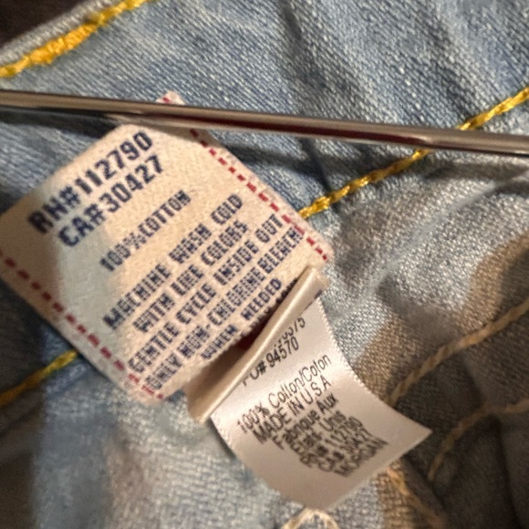 NWOT TRUE RELIGION LIGHT BLUE JEANS/SIZE 27US TALL/100%COTTON/FLARE/USA/LOW RISE - Picture 10 of 16